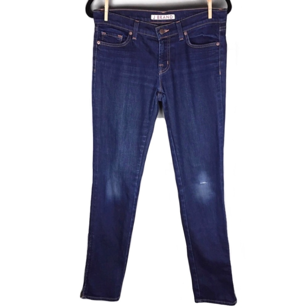 J Brand The Deal Ankle Zip Distressed Skinny Jeans Size 28